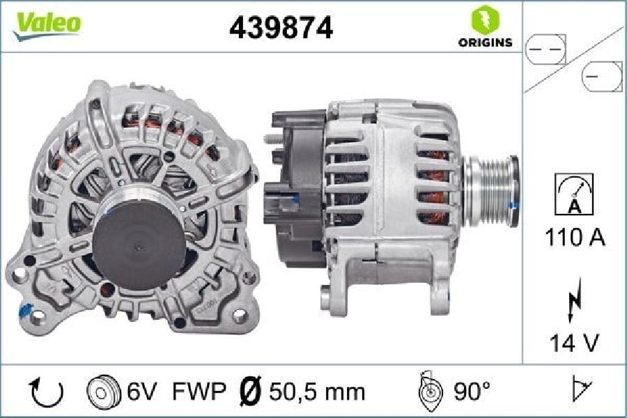 Alternator 14V 110A Golf Vii Tiguan Troc A1 Ateca Leon Toledo Kodiaq Octavia Rapid Yeti 13>
