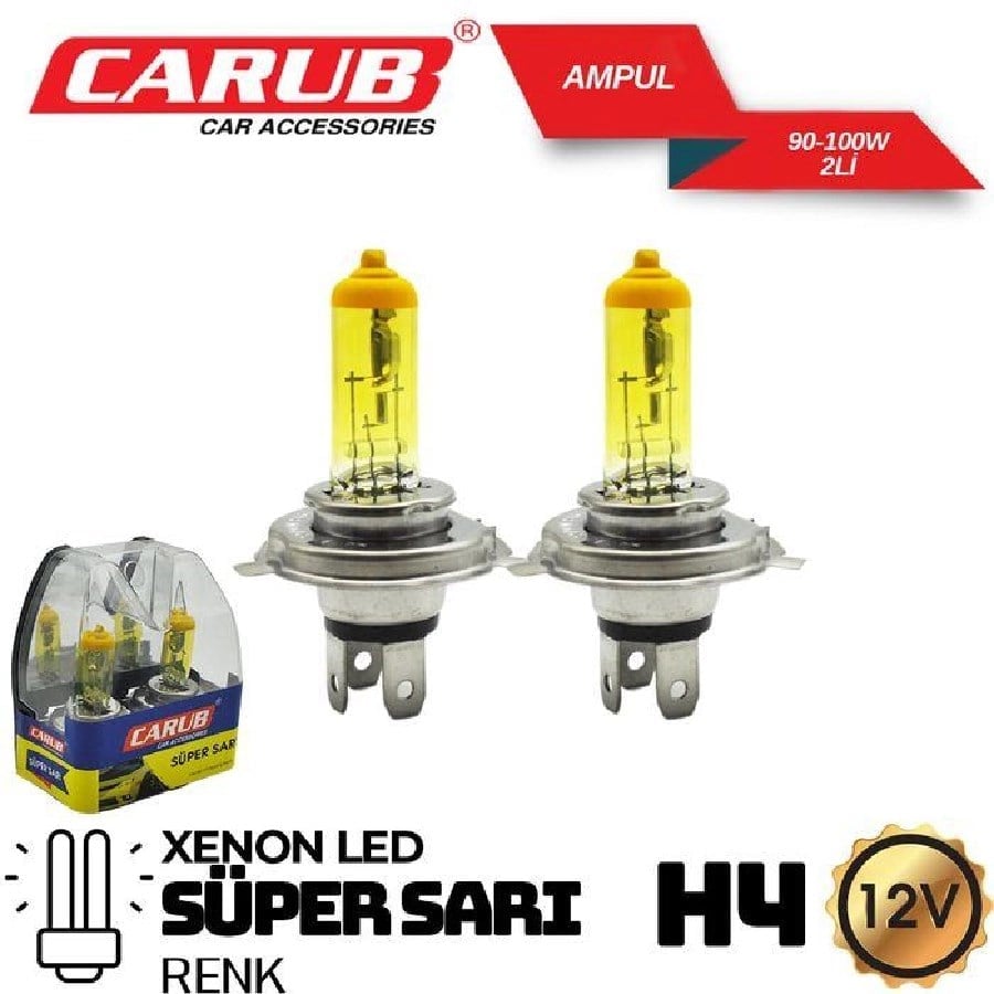 Ampul (2 AD) 12V 90100W H4 Super Sari