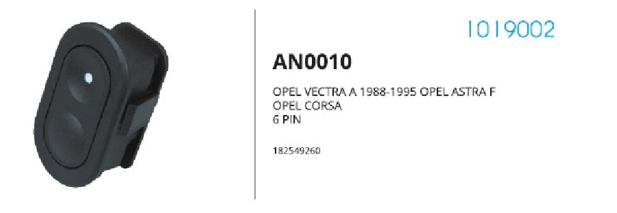 CAM KALDIRMA ANAHTARI OPEL TIP 6 PIN AN106