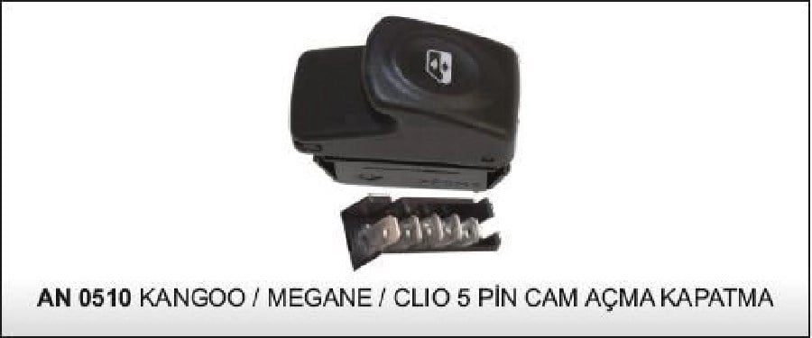 Cam Anahtari Clio Kangoo Megane Logan Arka Gri 5 Pin 7700838099