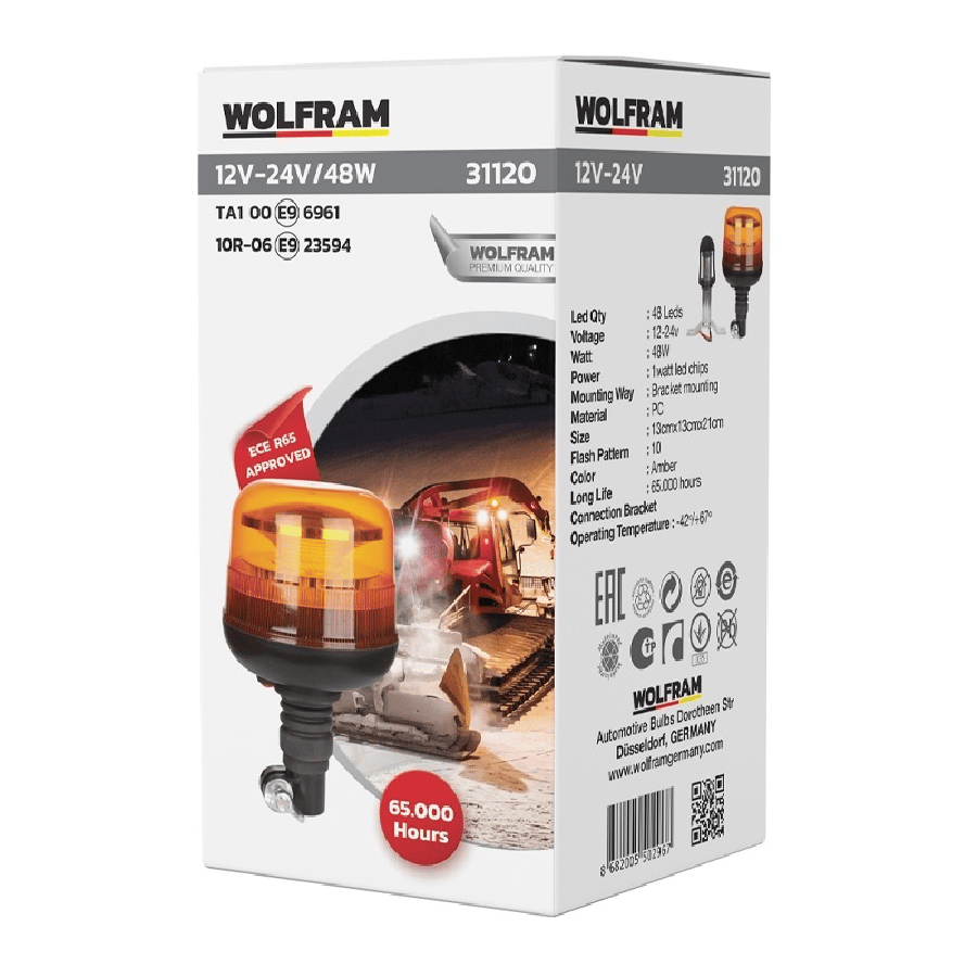 DONER LAMBA KORUKLU 10 FONKSIYON E BELGELI 12/24V 48W E9