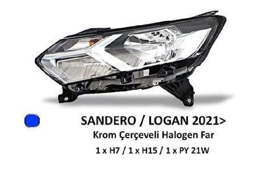 Dsanderologan Far Sag Halojen Krom Cerceveli Motorlu (2021›)