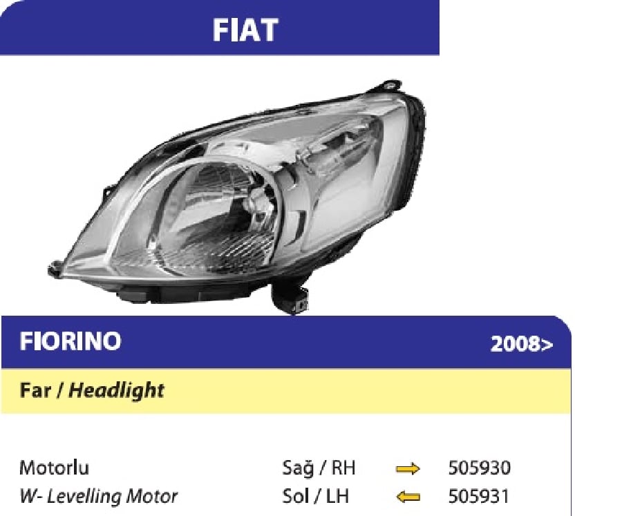 FAR SOL ELEKTRIKLI > FIAT FIORINO/CITROEN NEMO/PEUGEOT BIPPER 52086842520635926205AZ