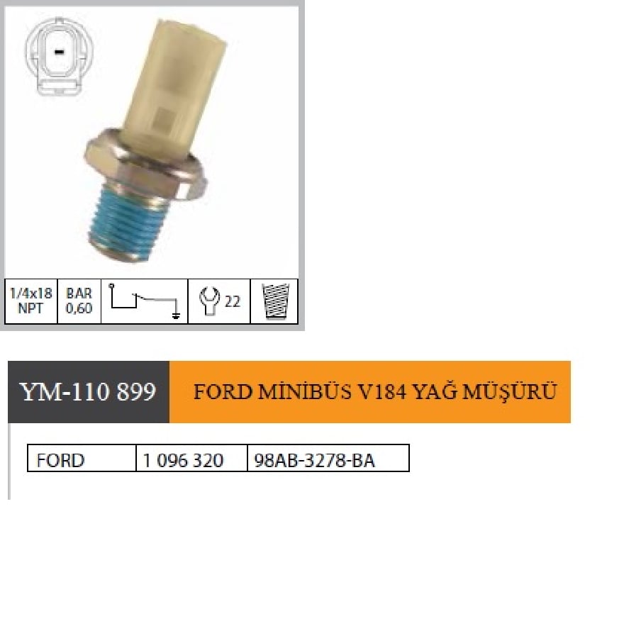 FORD MINIBUS V184 YAG MUSURU  1096320 98AB9278BA