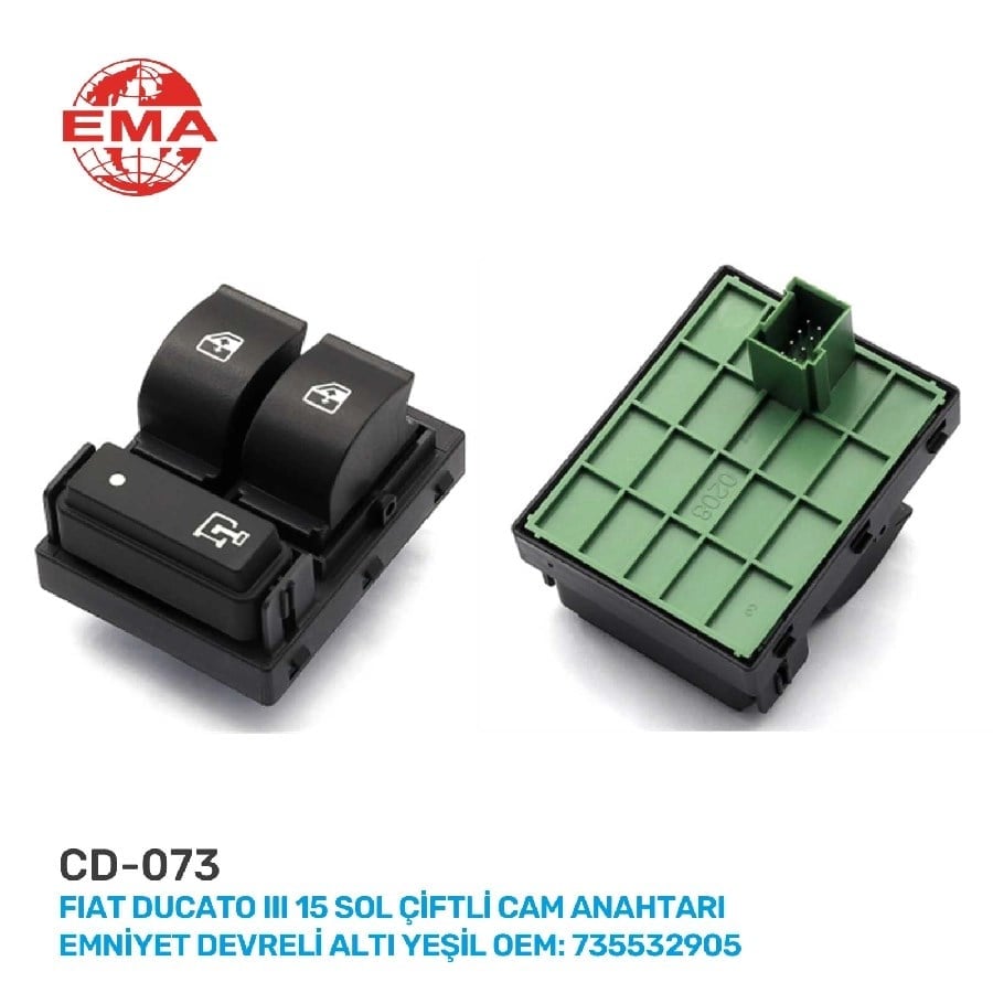 Fiat Ducato Iii 15 Sol Ciftli Cam Anah Emniyet Devreli Alti Yesil 8LI 735532905
