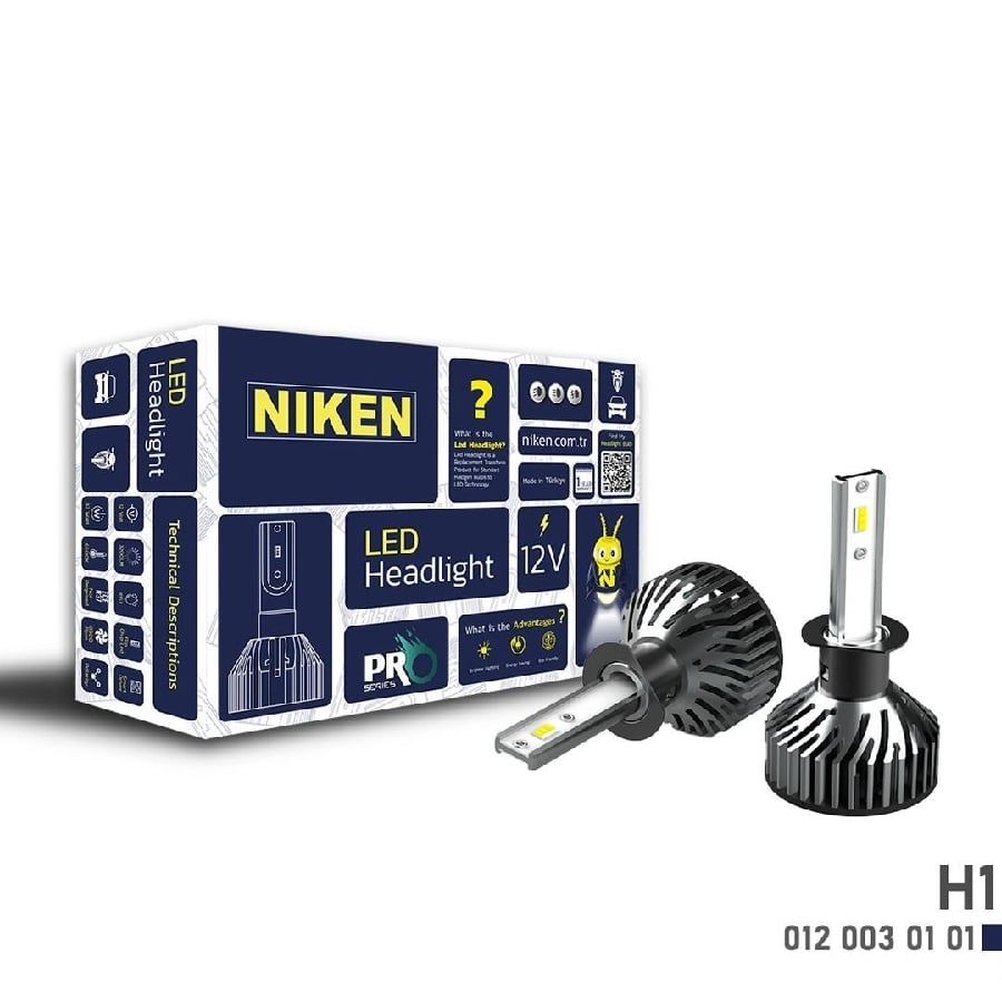 LED FAR AMPULU (TK) WHITE (BEYAZ) PRO SERIES XENON TIP 12V24V H1 ** YENI TIP MINI GOVDE **