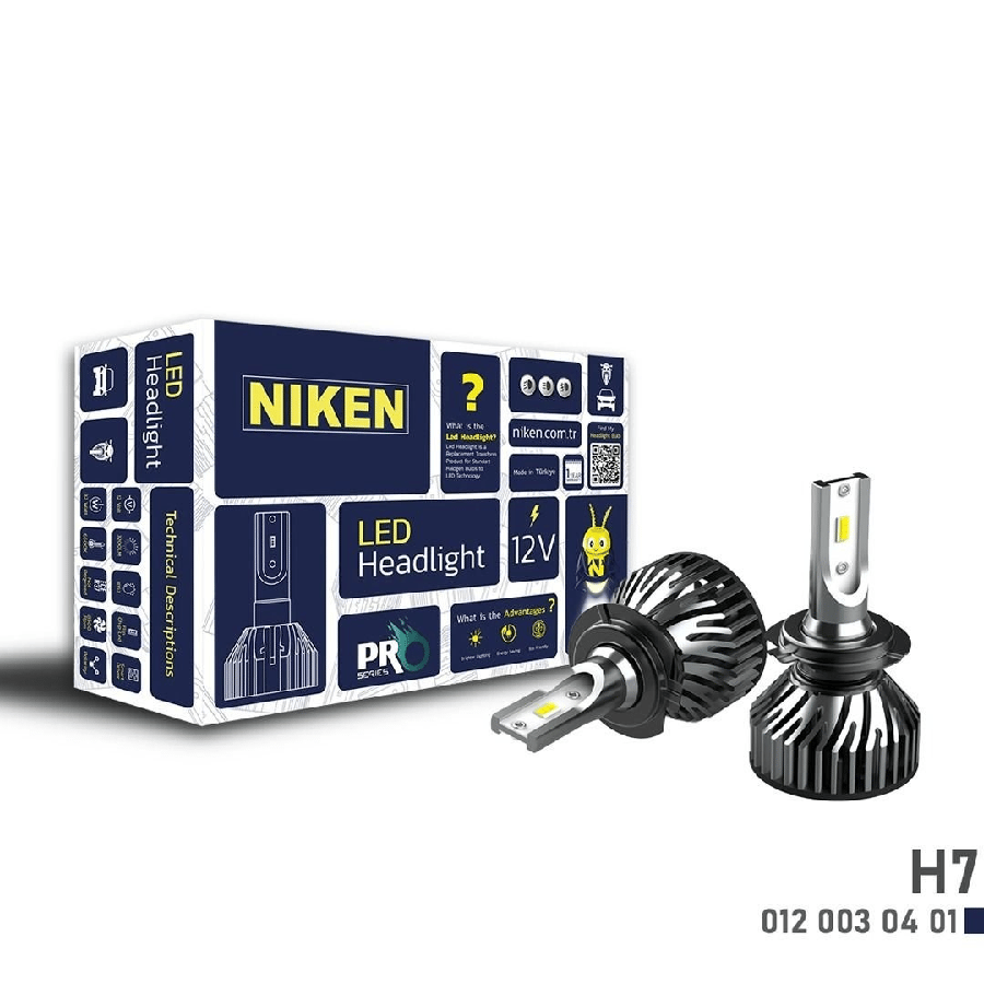 LED FAR AMPULU (TK) WHITE (BEYAZ) PRO SERIES XENON TIP 12V24V H7 ** YENI TIP MINI GOVDE **