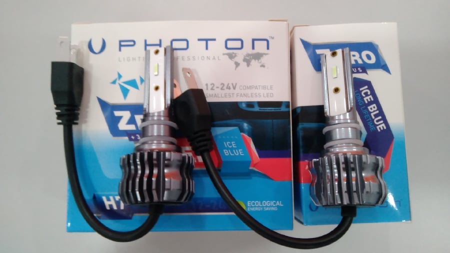 LED FAR AMPULU ZERO H7 12V ICE BLUE +3 PLUS FANSIZ LED12V24V