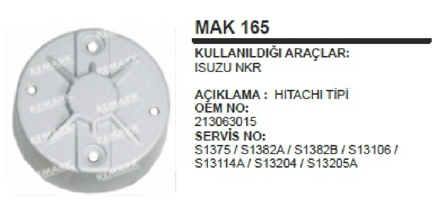 MARS ARKA KAP HITACHI ISUZU NKR MAK165