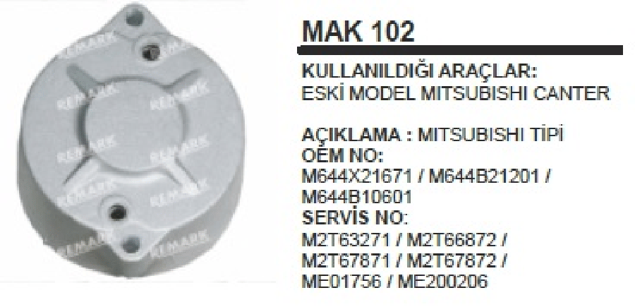 MARS ARKA KAP>L200L300/H100 /CANTER EM MAK102