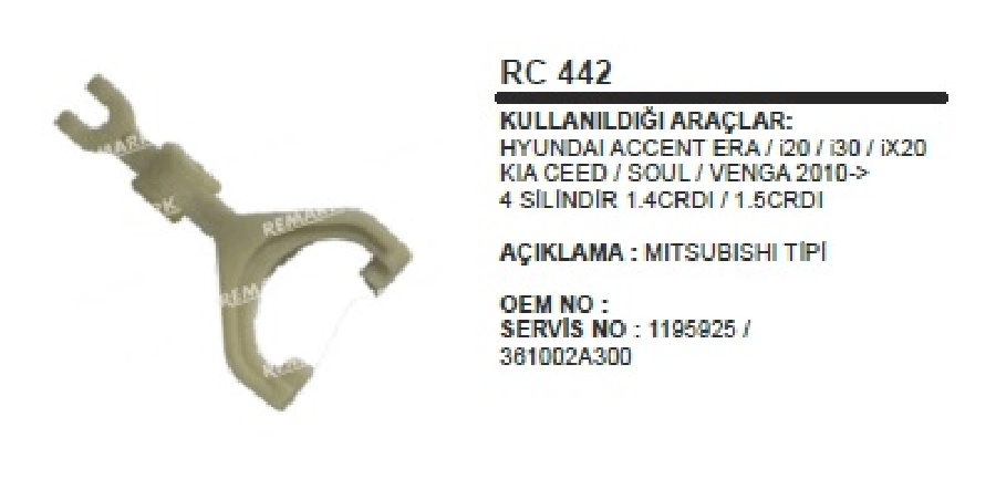 MARS CATAL SETI  ACCENT ERA/I20 I30  X30 KIA CEED SOUL VENGA 2010  4 SILINDIR 15CRDI