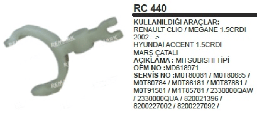 MARS CATALI MITSCLIO/MEGANE 15DCI 02>CATAL TK