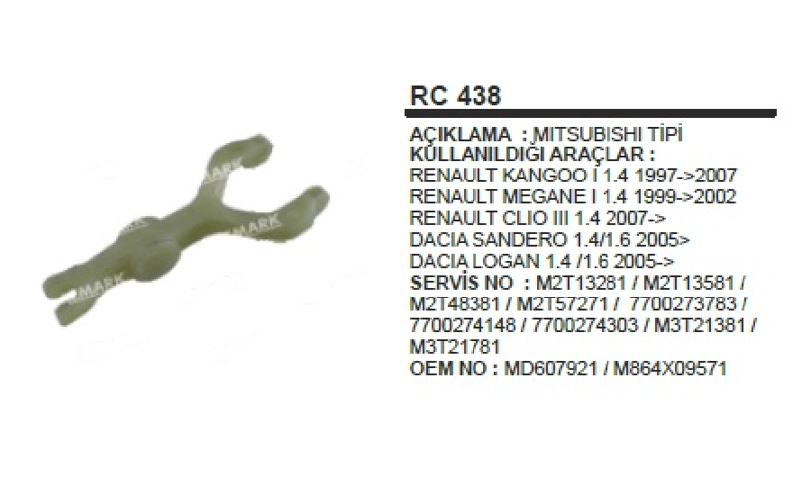 MARS CATALI MITSTIPI KANGO CLIO/MEGANE/DACIA LOGAN SANDERO 1416 2005>