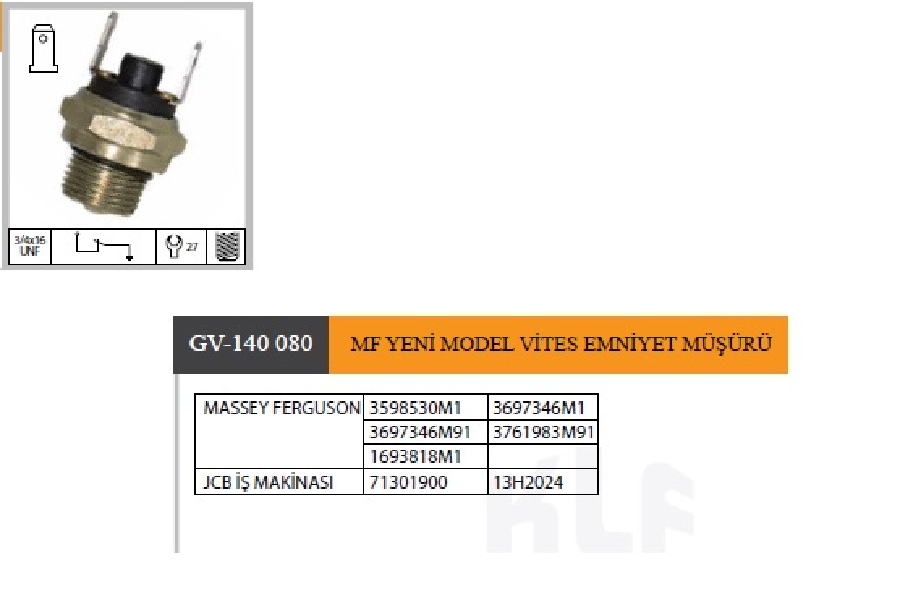 MF YENI MODEL VITES EMNIYET MUSURU  3598530M1 3697346M1 3697346M91 3761983M91 1693818M1 71301900 13H2024
