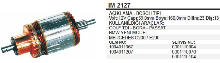 Mars Koll Bosch Tip 12V Vw Golf Tdiborapassat Bmw Ym Mercedes E200 C200 23 Dilim 13 Dis Cap 59 m@MARS Koll Bosch Tip 12V Vw Golf Tdiborapassat Bmw Ym Mercedes E200 C200 23 Dilim 13 Dis Cap 59 Mm Uzunluk 160 Mm