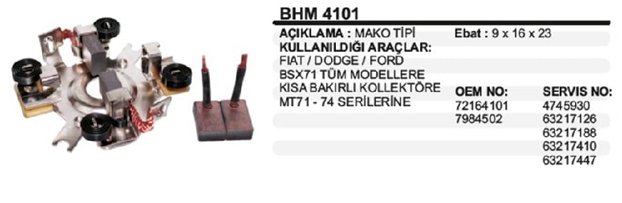 Mars Komur YUV12V Kb TIP>/MF/J9 MASX25/26 Komurlu  Fiat Allis