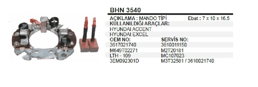 Mars Komur Yuv  Hyundai Accent Excel Nissan Pikap Anadolu Motor Mando Tip 3 Komurlu