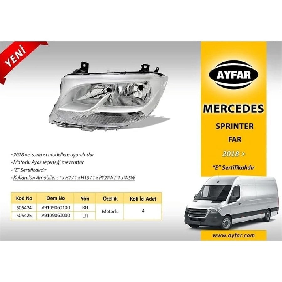 Msprinter Far Motorlu Sag (2018>)