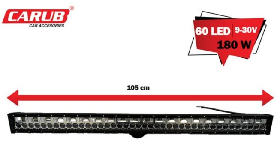 OFFROAD PROJEKTOR MERCEKLI 9V30V 105cm 60 LED 180W