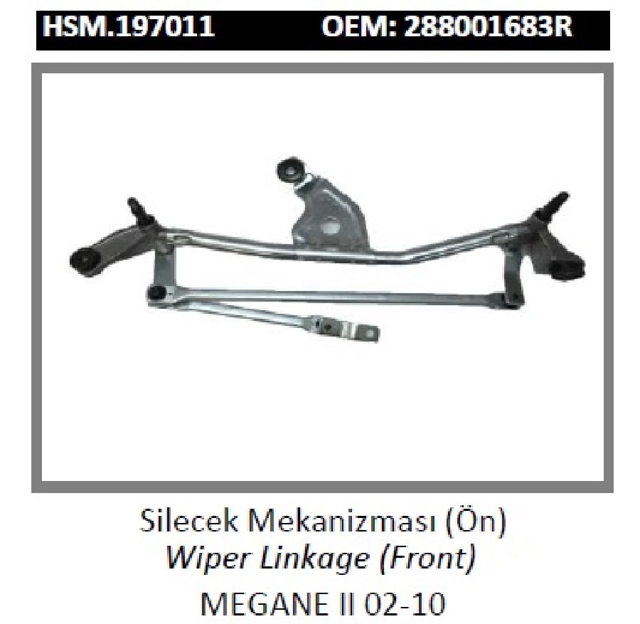 ON CAM SILECEK MEKANIZMASI > MEGANE II 0210  288001683R