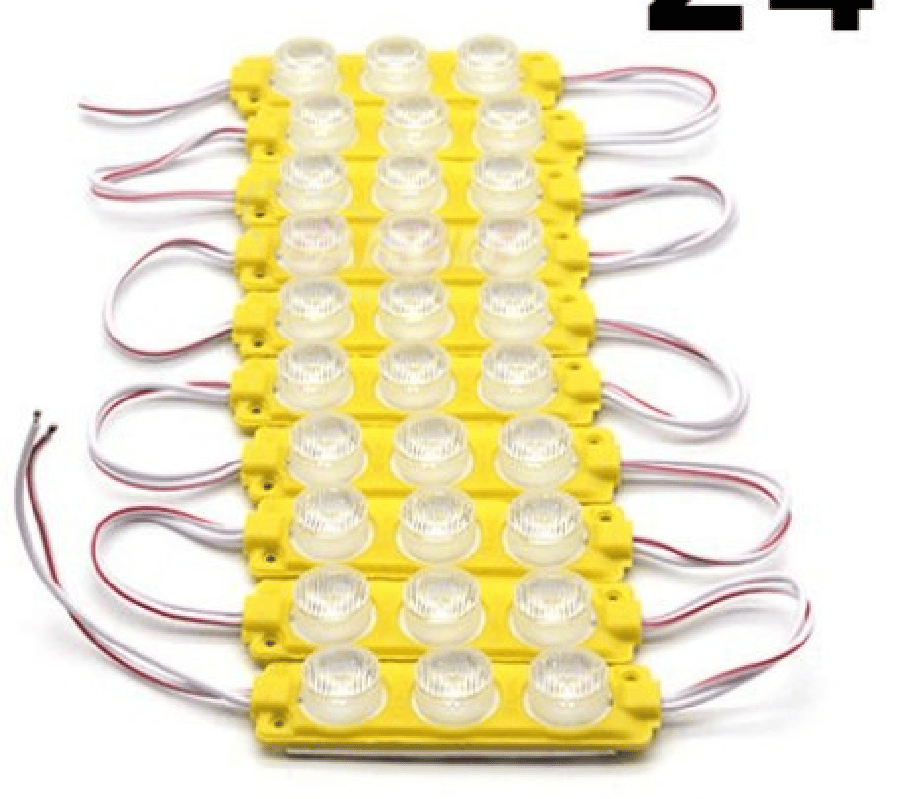PARMAK LAMBA SETI 24V LEDLI CAMLI SOFT  SARI ISIK (10 ADET)