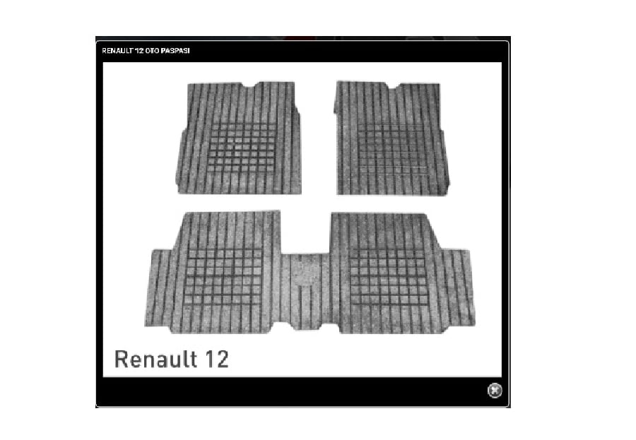 PASPAS BEZLI 3 PARCA MAVI > RENAULT R12 DEKORATIF
