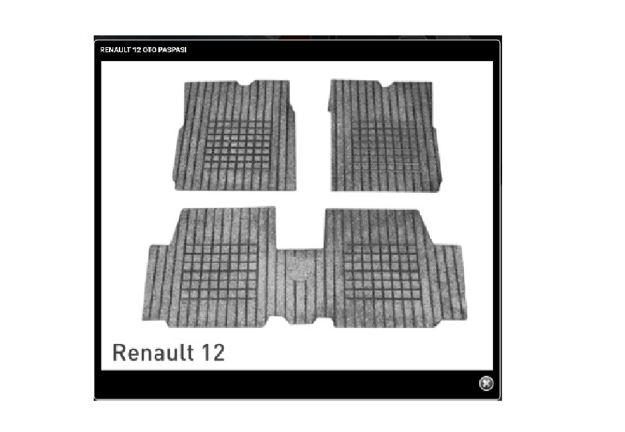 PASPAS BEZLI 3 PARCA MAVI > RENAULT R12 DEKORATIF