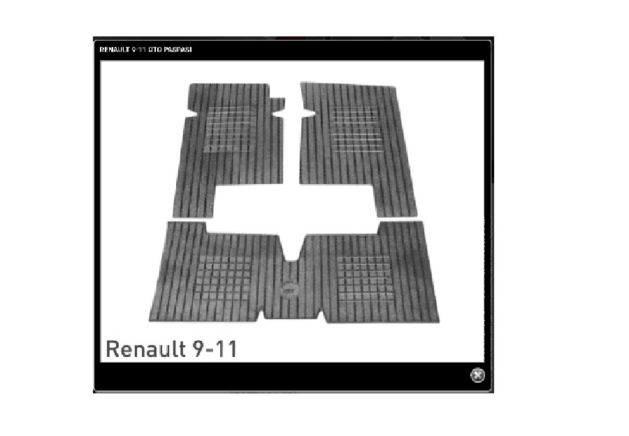 PASPAS BEZLI 3 PARCA MAVI > RENAULT R9  11 DEKORATIF