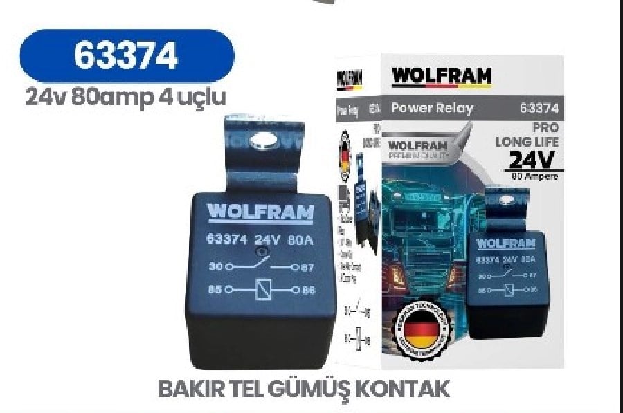 Role Cift Platinli Siyah 4 Uclu Pro  Mars Guc 24V 80A