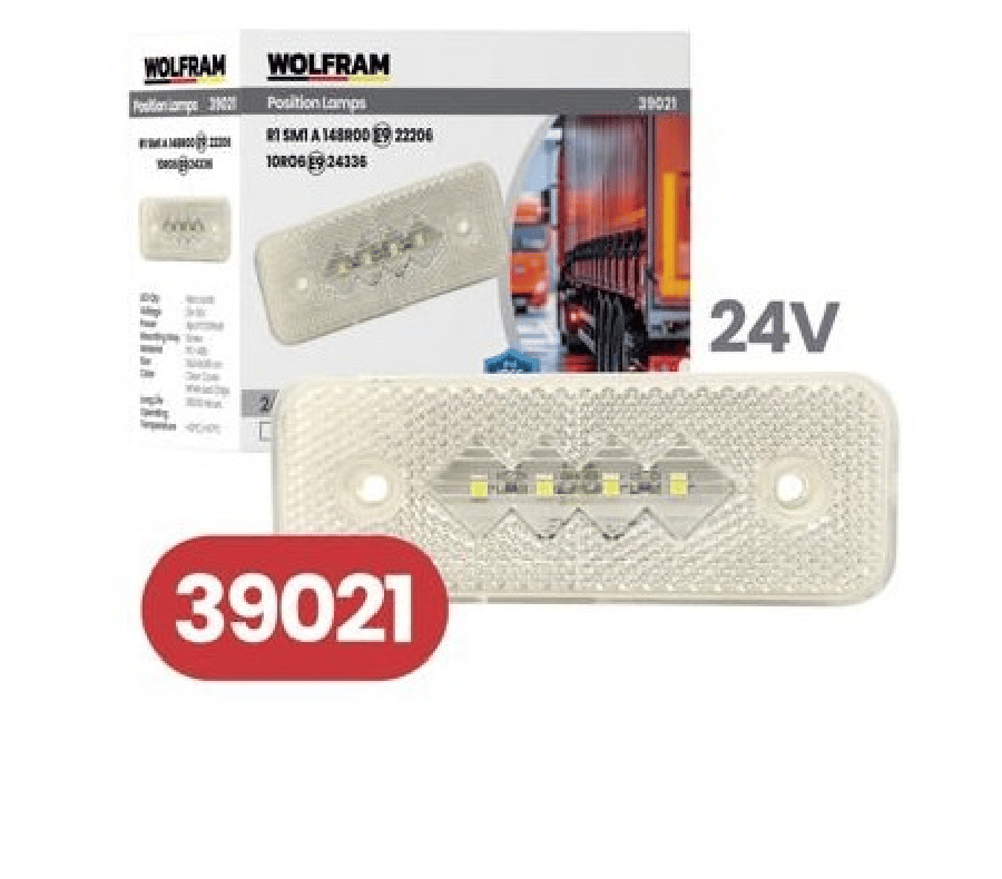 SIDE MARKER BEYAZ  E BELGELI  24V E2W E9