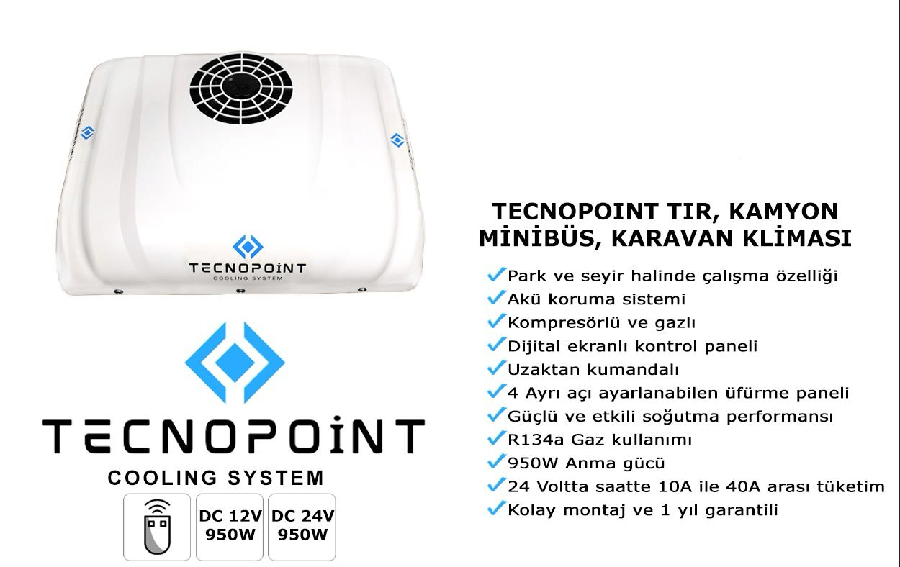 TAVAN TIPI KLIMA 12V 730x950x165mm