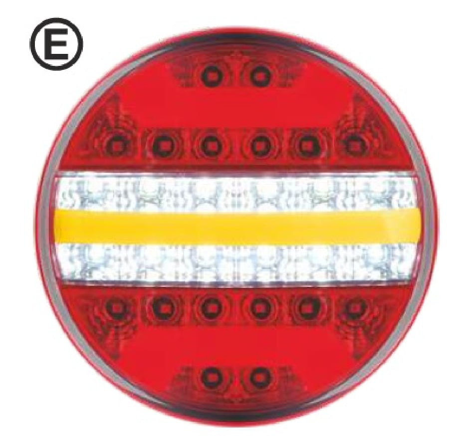 Yuvarlak Neon Led 5 Fonksiyonlu Duz Sinyalli Hamburger Stop Lambasi 24V