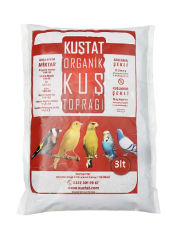 Kuştat Organik Kuş Toprağı 3 Litre