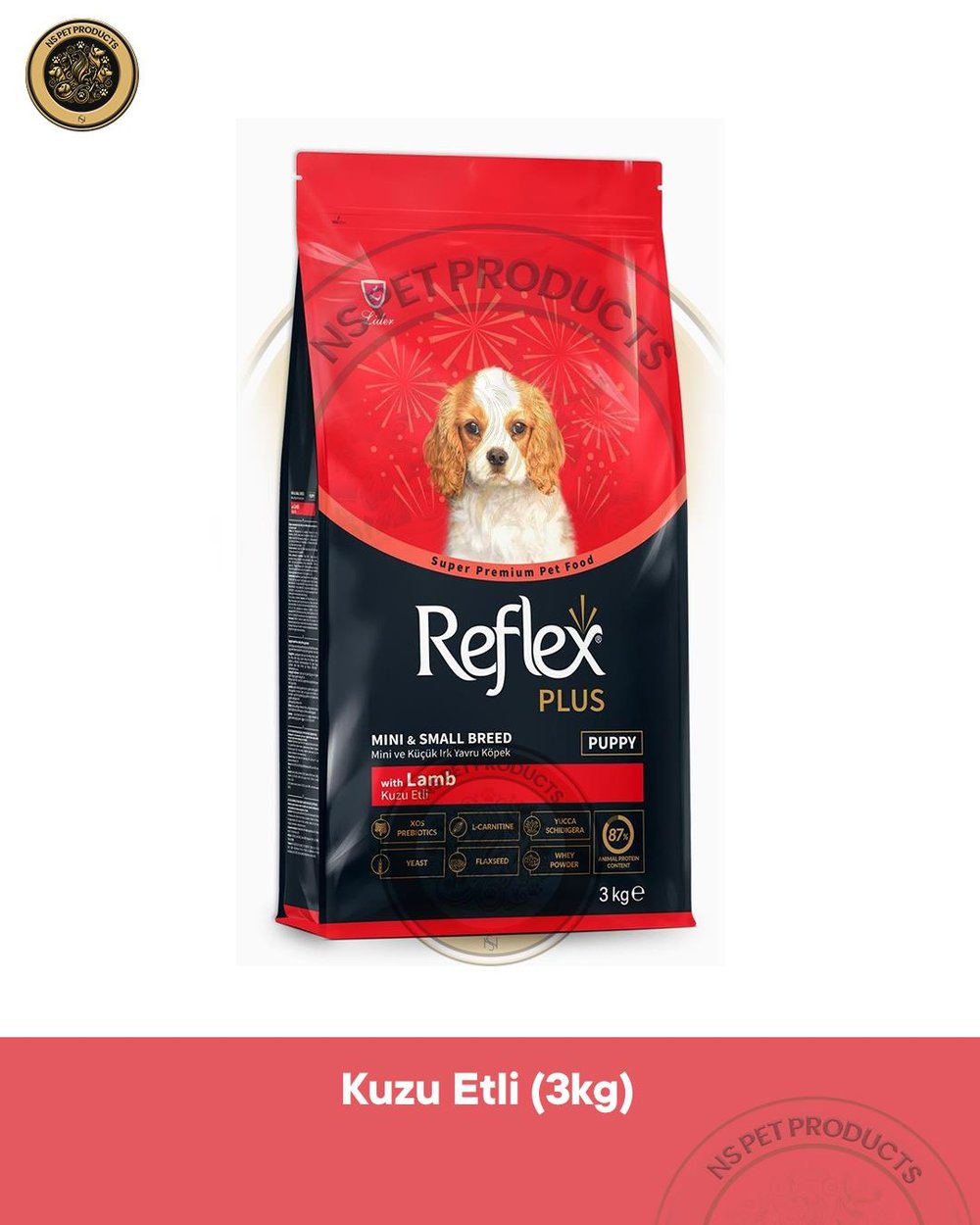  Reflex Plus Kuzu Etli Mini ve Küçük Irk Yavru Köpek Maması 3 Kg