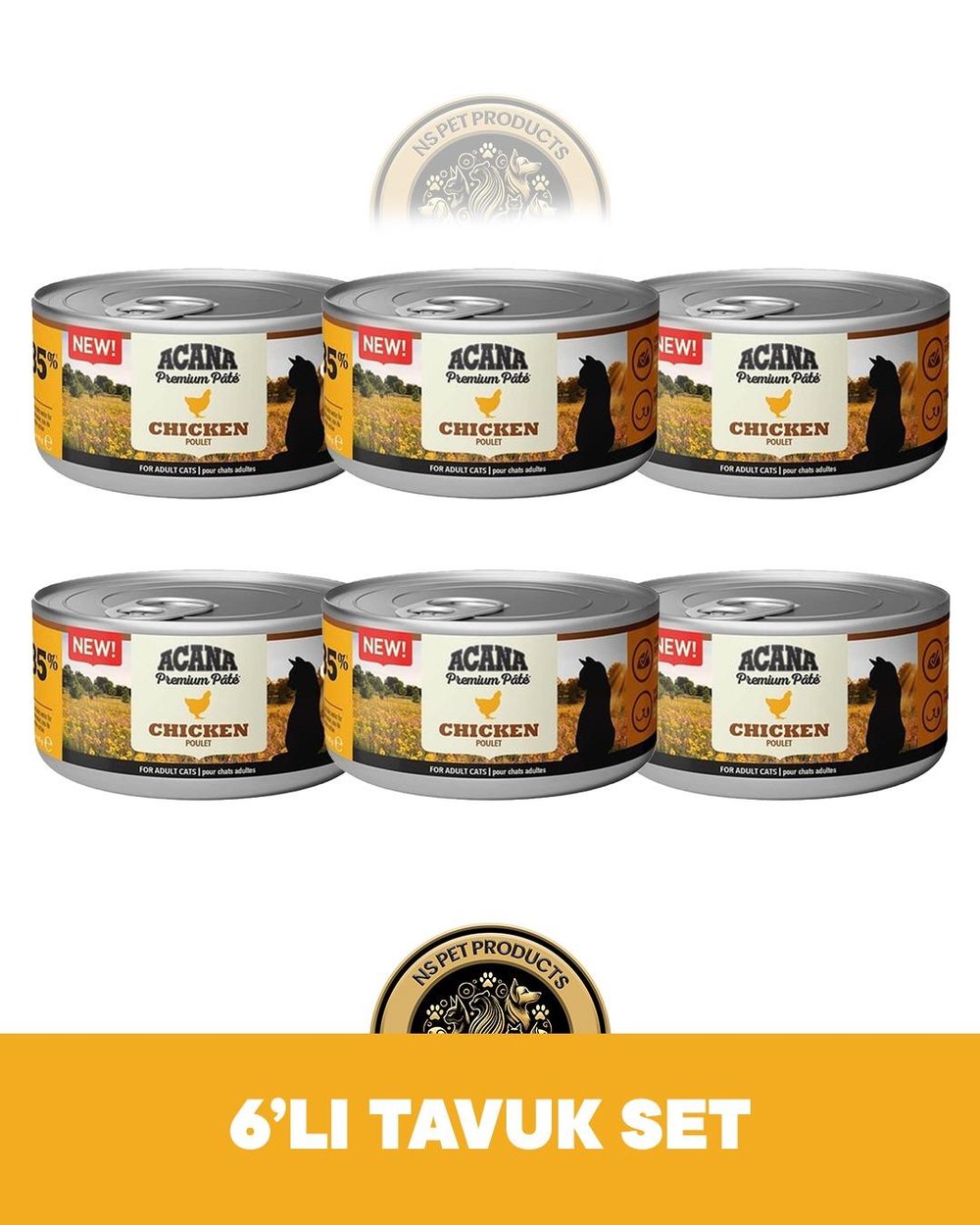 Acana Chicken Cat Canned Tavuk Set 6x85 gr