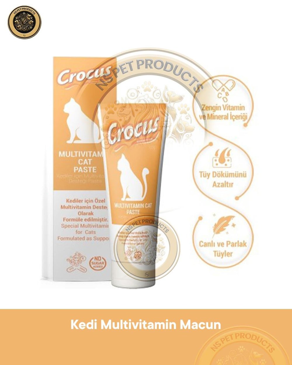 Crocus Kedi Multivitamin Macun 100 Gram