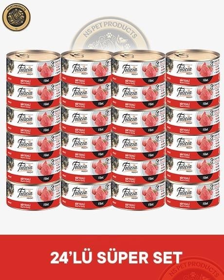 Felicia Biftekli Fileto Yetişkin Kedi Konservesi 24x85gr