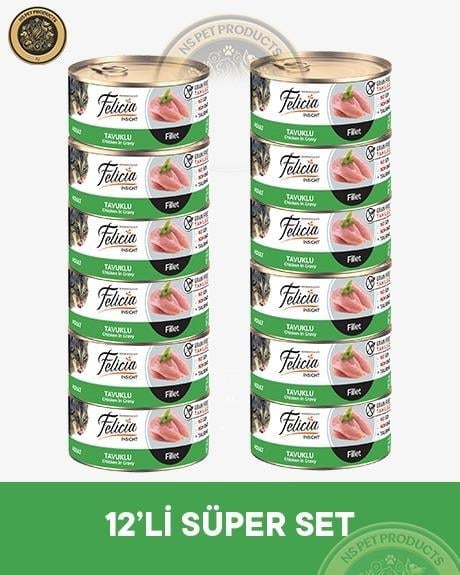 Felicia Tavuklu Fileto Yetişkin Kedi Konservesi 12x85gr
