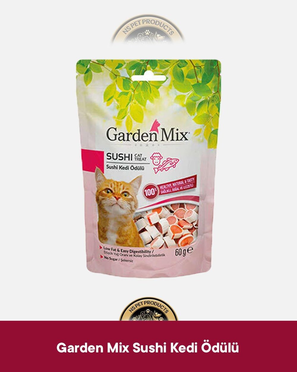 Garden Mix Kuzu Etli Sushi Kedi Ödül Maması 60 gram