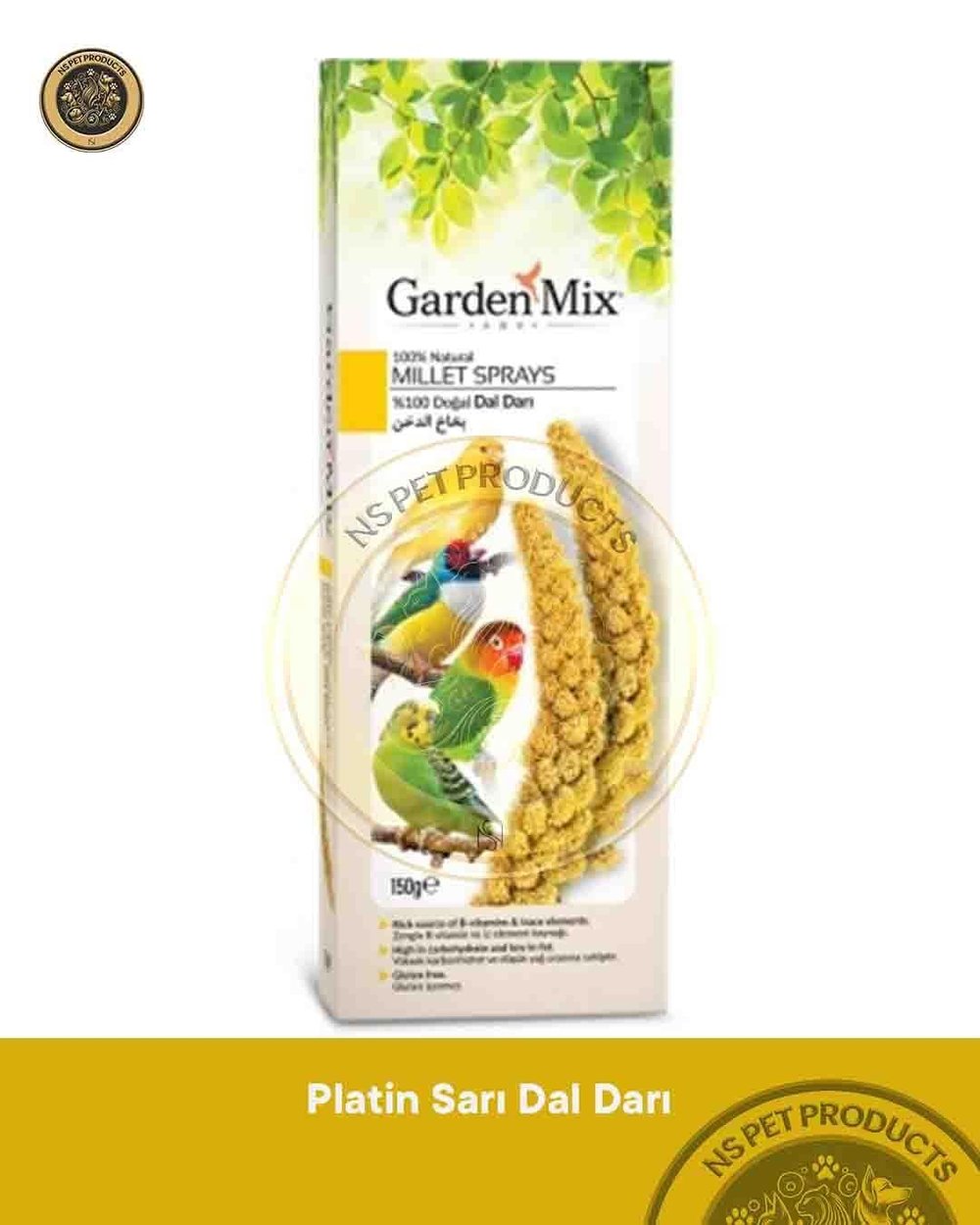 Garden Mix Platin Sarı Dal Darı 150 gr - Kuş Yemi