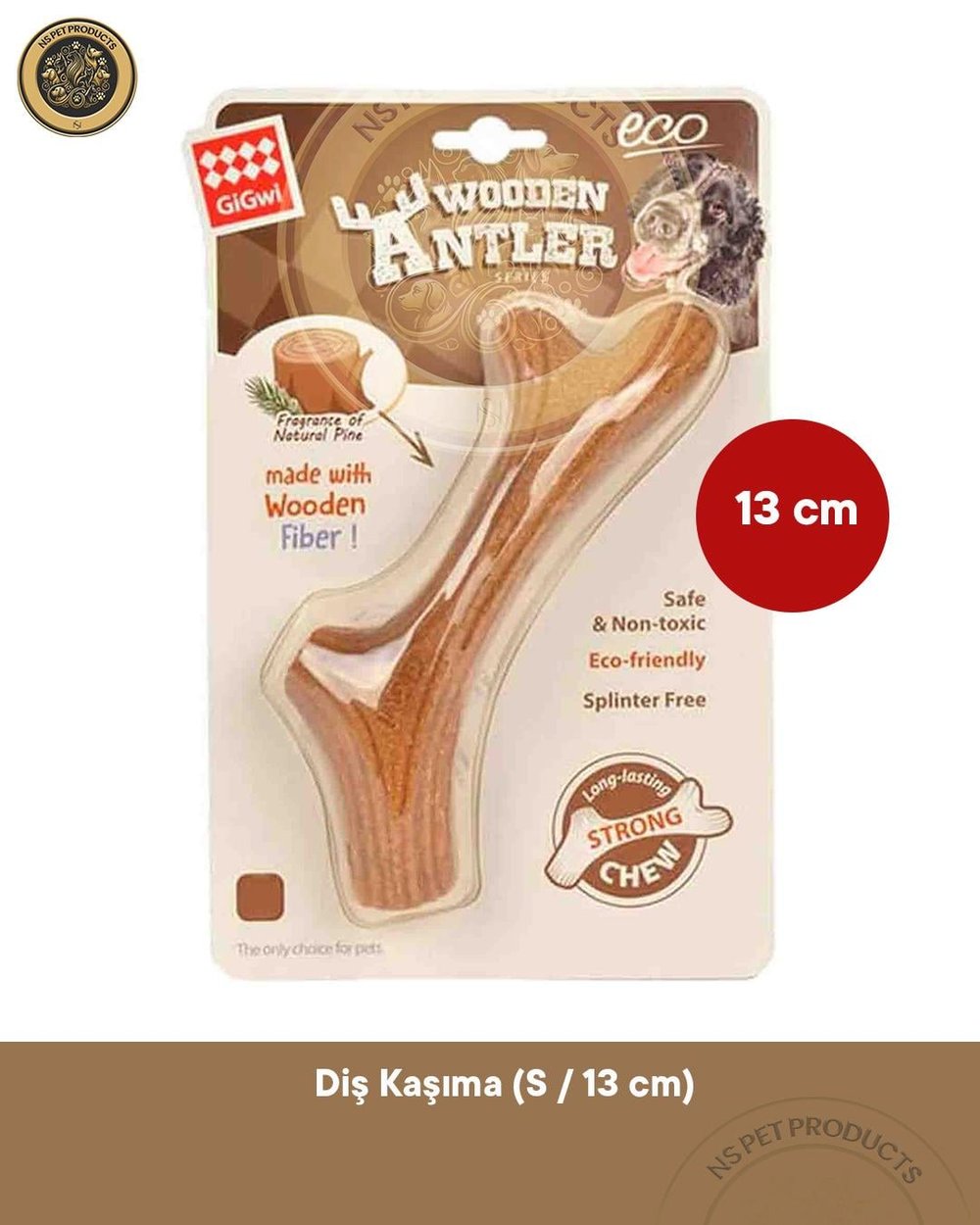 GİGWİ Doğal Ağaç Köpek Diş Kaşıma Small (13cm)