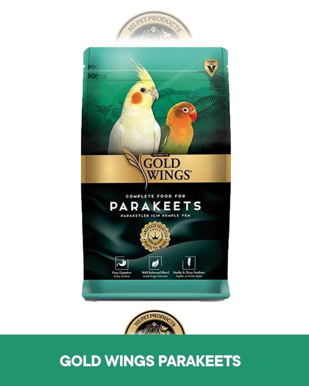 Gold Wings Premium Paraket Yemi 1 kg