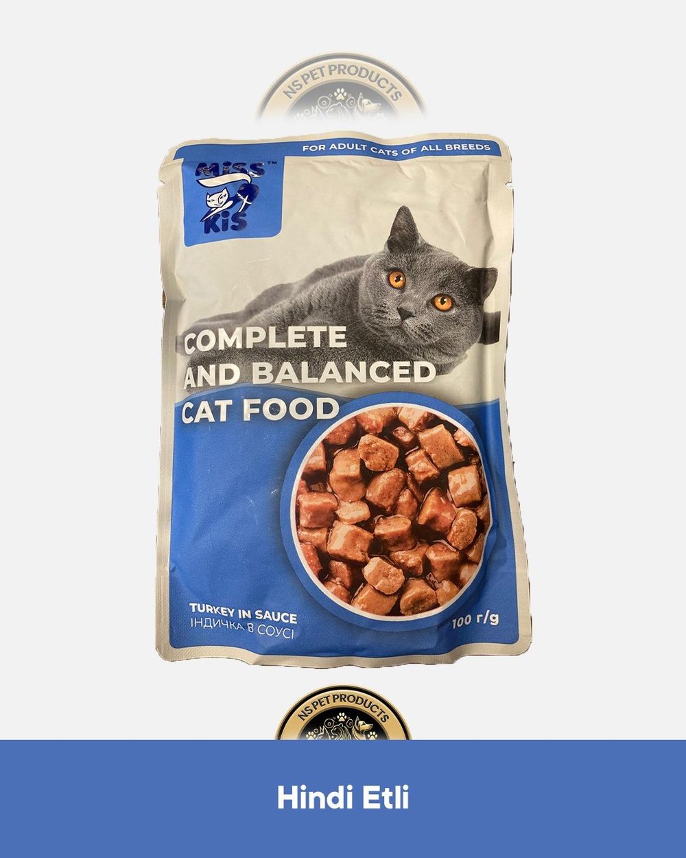 Miss Kis Premium Pouch Hindi Etli Yetişkin Kedi Konservesi 100 gr