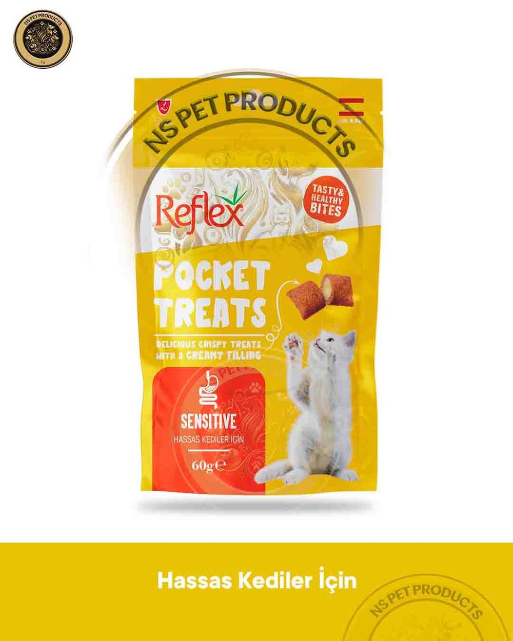 Pocket Treats Sensitive Hassas Kediler İçin Kedi Ödül Maması 60 gr