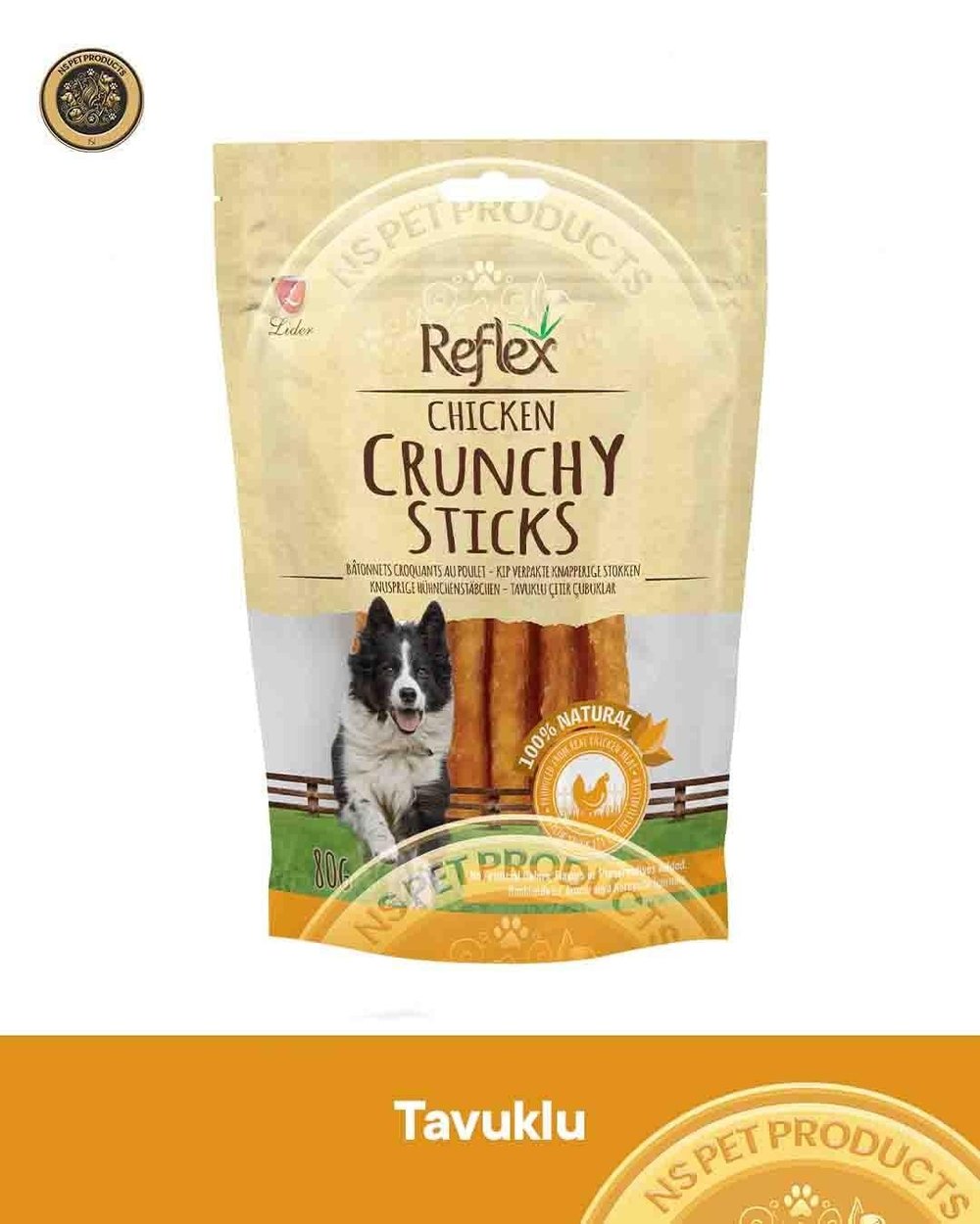 Reflex Chicken Crunchy Sticks Tavuk Çıtır Çubukları 80gr