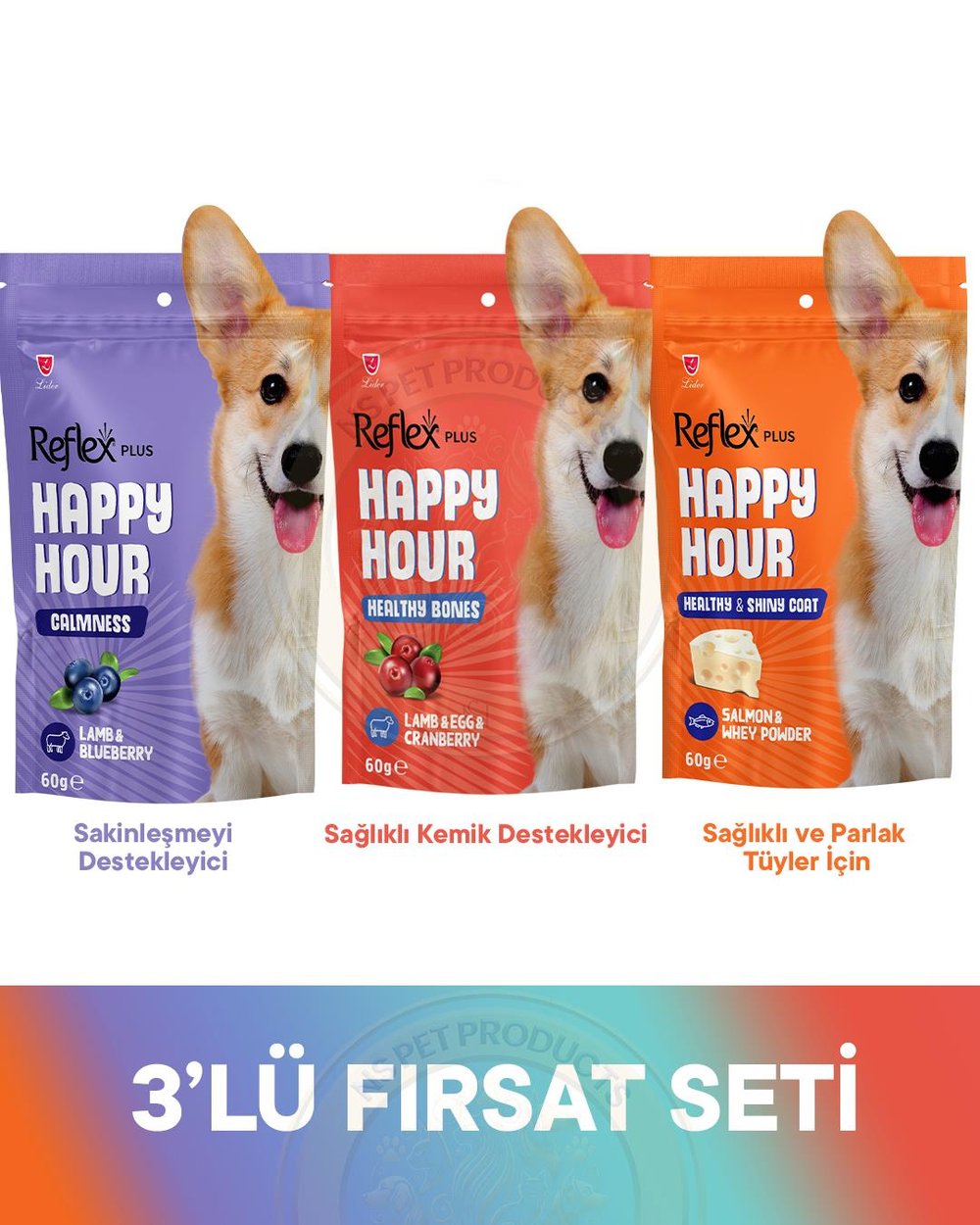Reflex Happy Hour 3lü Avantaj1 Köpek 3x60gr