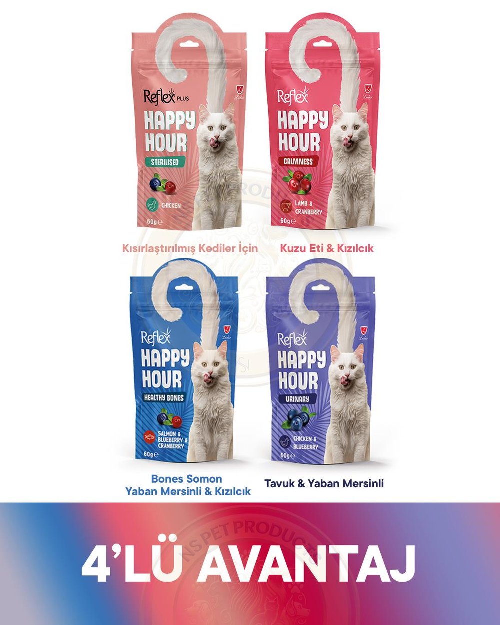 Reflex Happy Hour 4lü Avantaj1 Kedi 4x60gr