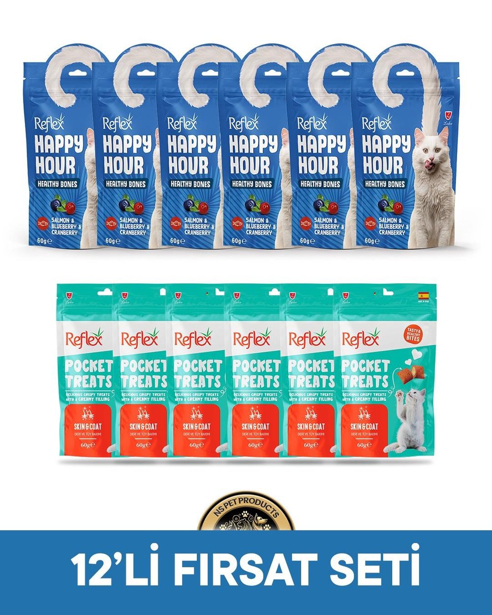 Reflex Happy Hour-Pocket Treats Kedi Maması 12'li Fırsat Set - 2