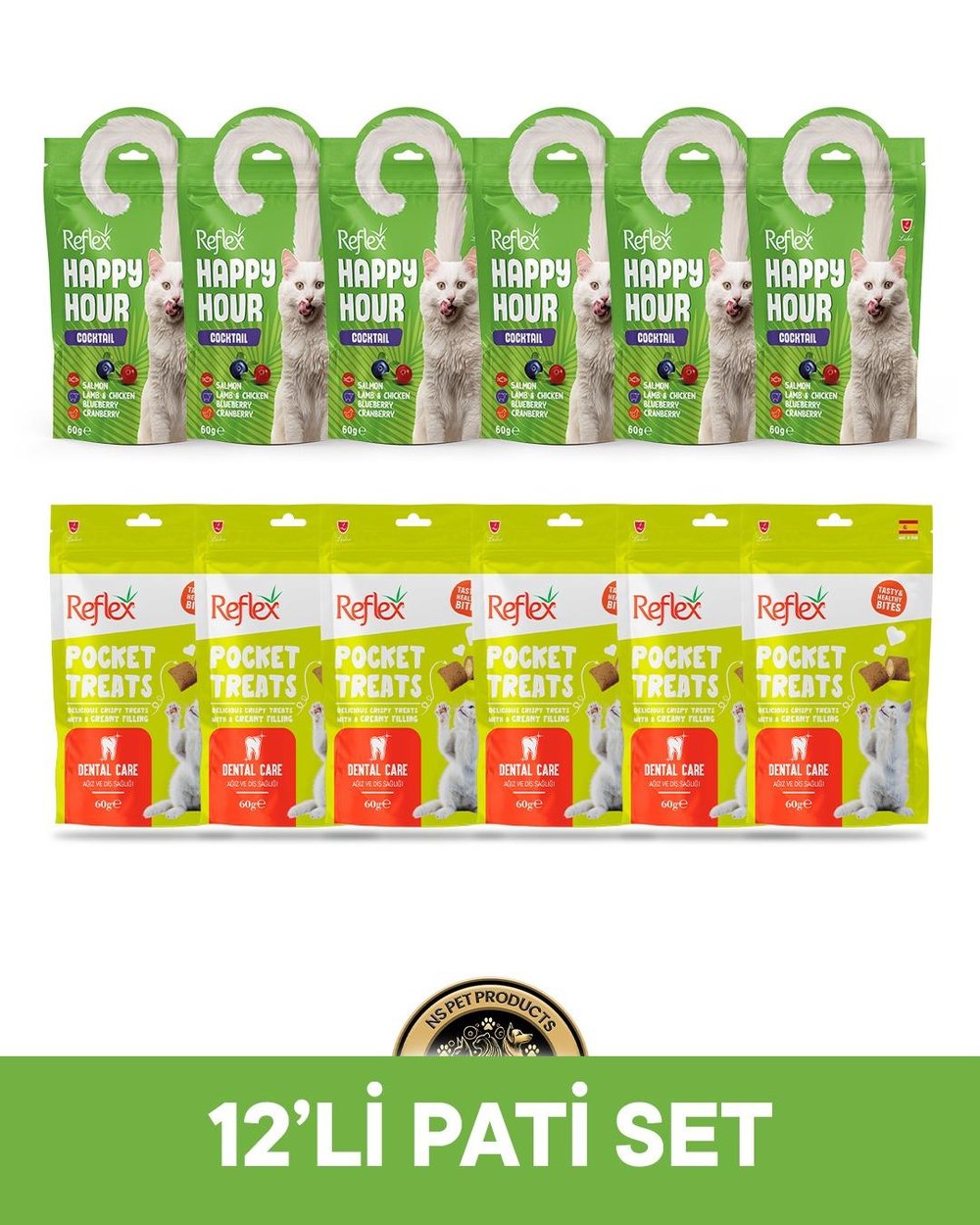 Reflex Happy Hour-Pocket Treats Kedi Maması 12'li Pati Set - 2