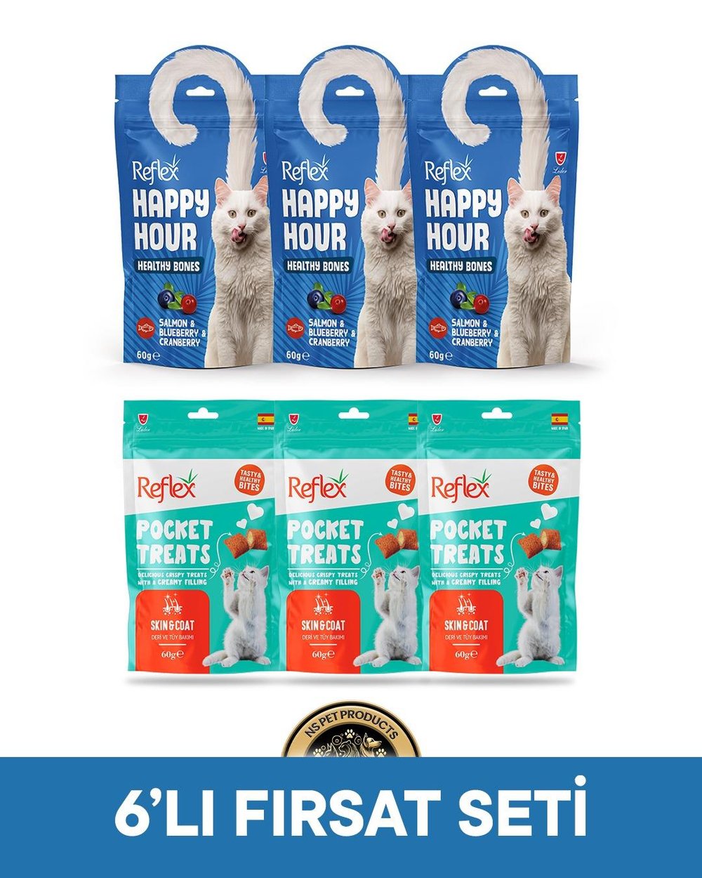 Reflex Happy Hour-Pocket Treats Kedi Maması 6'lı Fırsat Set - 3